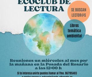 cartel ecoclub de lectura Red de Bibliotecas Municipales Albacete