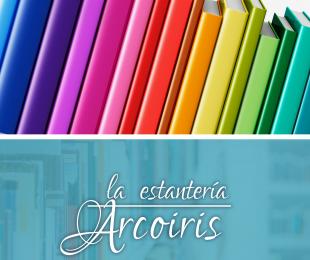 cartel estantería Arcoíris