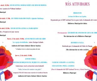 progrma actividades dia del libro Cobisa