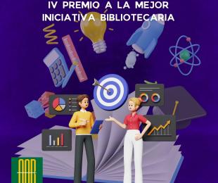 cartel de premio  mejor iniciativa bibliotecaria 2024