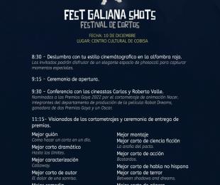 cartel con programación de festival de Cortos de BPM Cobisa