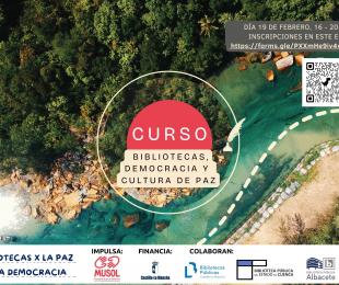 cartel curso bibliotecas por la paz