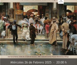 cartel de conferencia carnaval en el arte