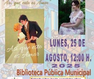 cartel presentación encuentro con autora ALba