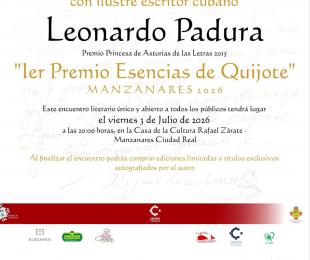 cartel encuentro con Leonardo Padura