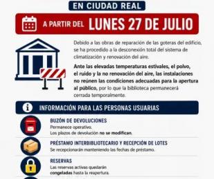 cartel de cierre del portal