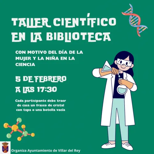 cartel del taller ciencia villar del rey