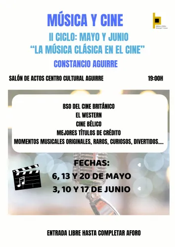 cartel de música y cine red de bibliotecas de cuenca