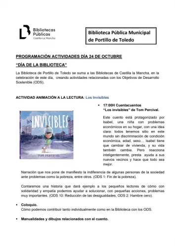 programa de actividades de  BPM portillo de toledo