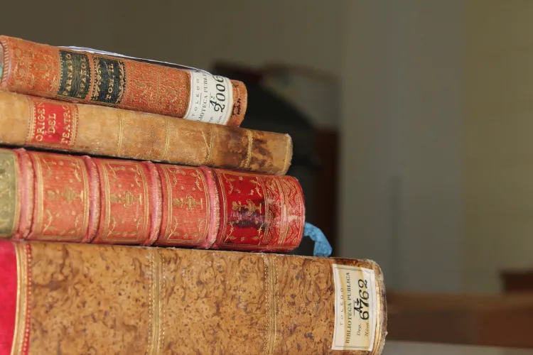 imagen lomo libros fondo antiguo
