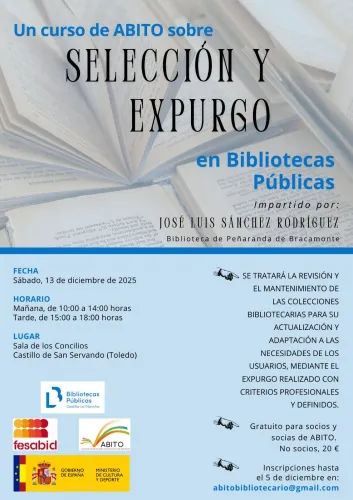 cartel sobre curso de formación de biblioetcarios