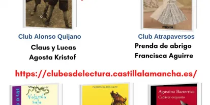 cartel de clubes de lectura virtual