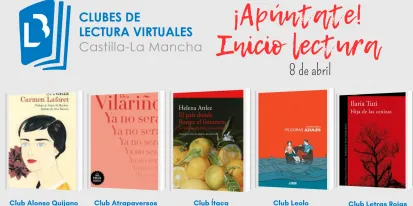 cartel de nuevas lecturas de clubes virtuales