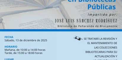 cartel sobre curso de formación de biblioetcarios